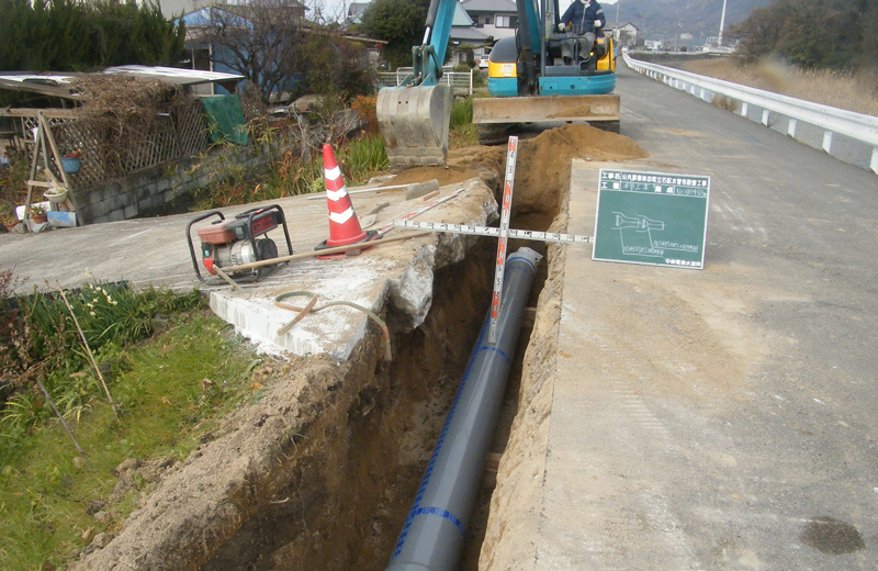 公共事業林田町立石配水管布設替工事