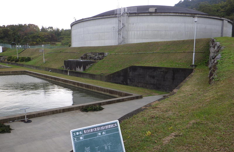 鴨川浄水場PC第2配水池配水管耐震補強工事